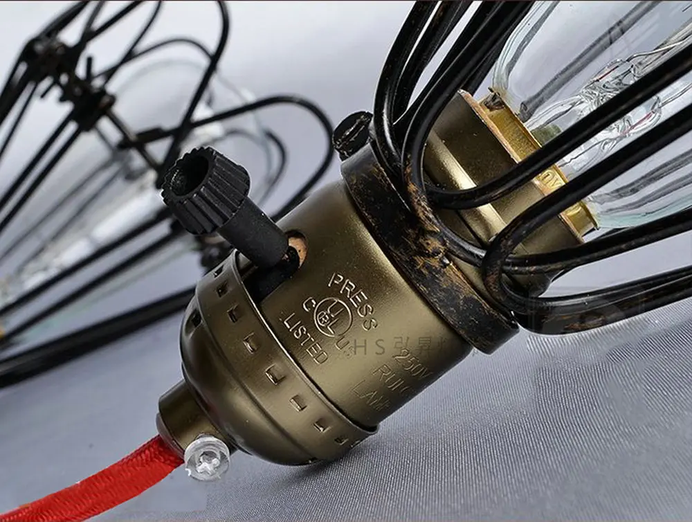 Классический черный скандинавский промышленный чехол для светильника винтажный