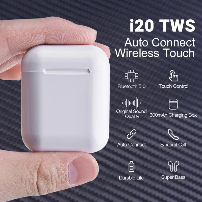 I20 tws беспроводные наушники bluetooth Беспроводная функция зарядки Спортивная
