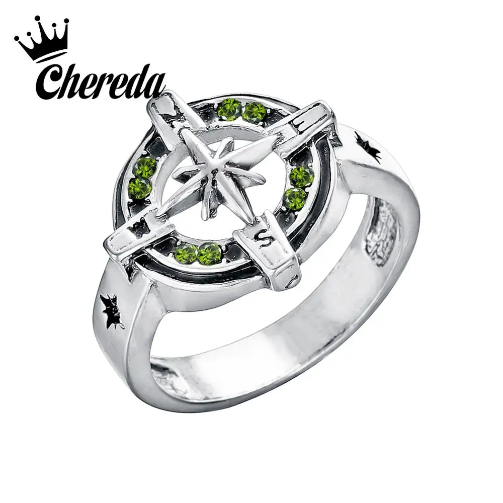 Мужское кольцо с компасом Chereda Винтажное в стиле панк розами большие