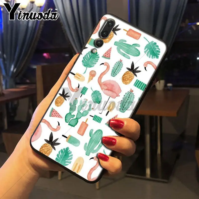 Yinuoda Зеленый Кактус завод DIY роскошный защитный чехол для телефона huawei p20 pro mate 10pro