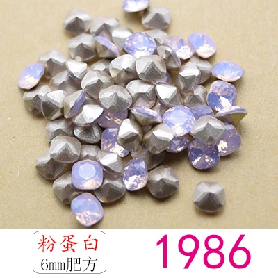 pink opal 10 шт./упак. Стразы Белый опал оптом Свободные Стразы СТЕКЛО КРИСТАЛЛЫ бусины 6 X: для детей от 6 до 12 лет Цвета камень камни для нейл-арта Стразы страз - Цвет: pink opal
