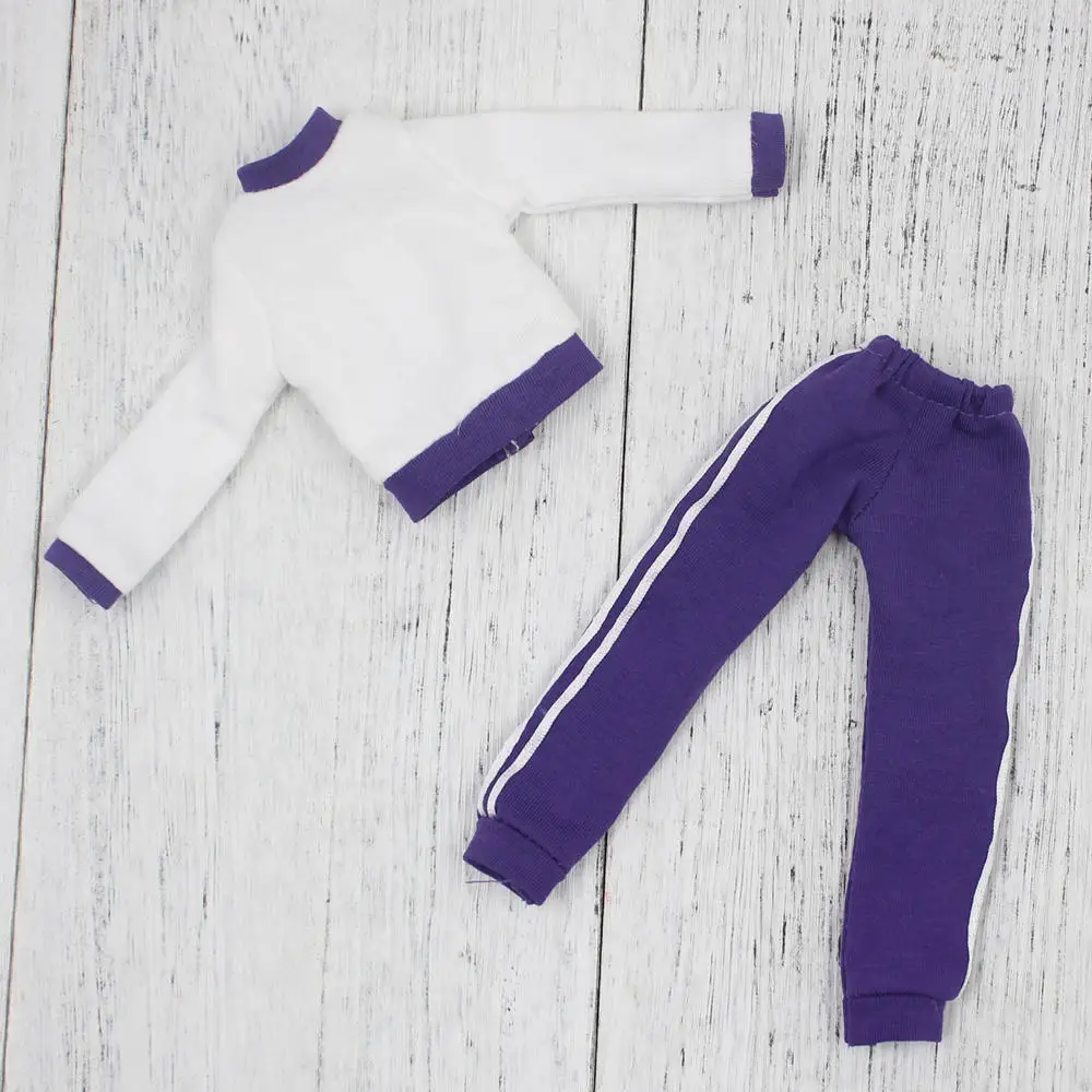 purple Наряды для куклы Blyth набор спортивной одежды костюм для 1/6 30 см шарнирного тела, ледяной, Jerryberry, Lica, Pullip - Цвет: purple