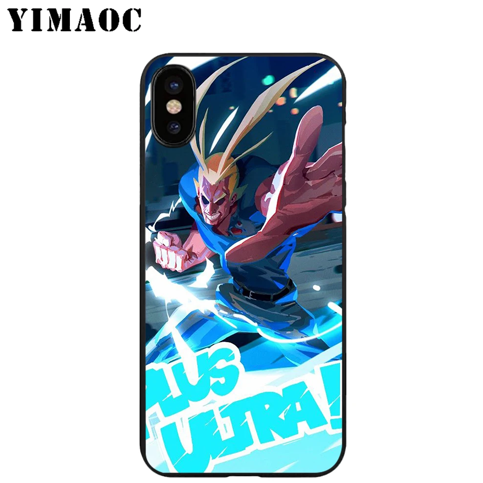 YIMAOC Plus Ultra Anime Soft TPU Black Silicone Case for iPhone X or 10 8 7 6 6S 5 5S SE Xr Xs Max |