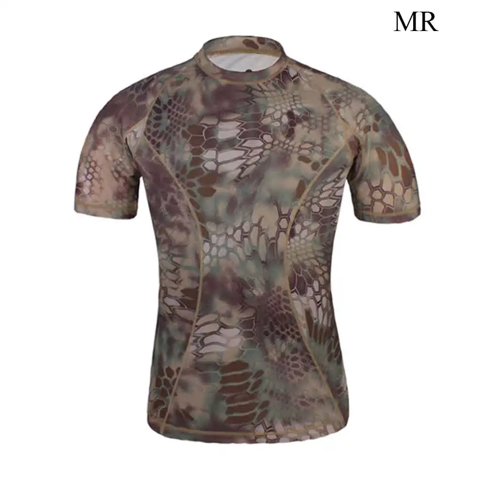 MR Emersongear, облегающая кожа, базовый слой, камуфляжные рубашки для бега, дышащая футболка с коротким рукавом, Боевая Camoflauge рубашка EM8605" - Цвет: MR