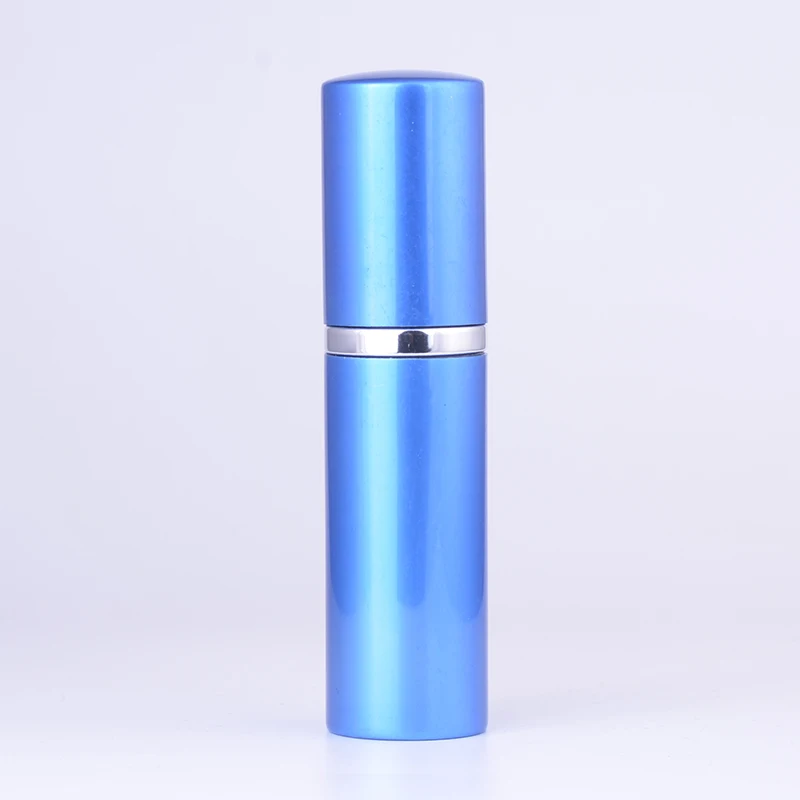 blue MUB-5ml/10 мл мини портативный дорожный алюминиевый многоразовый флакон для духов со спреем и пустыми косметическими контейнерами с распылителем - Цвет: blue