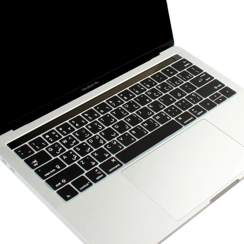 Арабское/английское силиконовое покрытие для клавиатуры протектор для MacBook Pro 1" 15" с сенсорной панелью-макет США