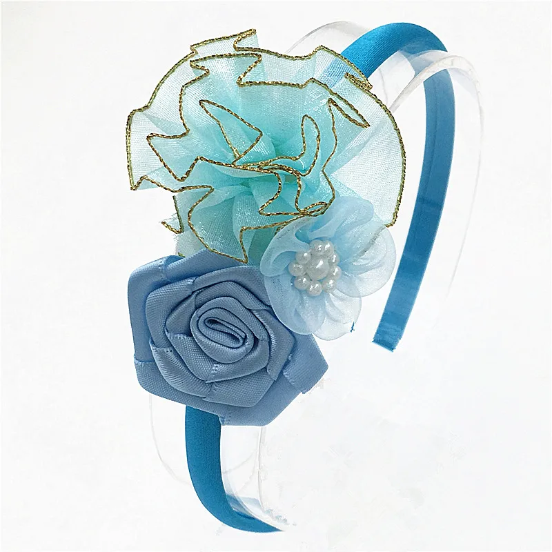 Женская Кружевная повязка на голову с крупными цветами|girls hair accessories|hair accessoriescute