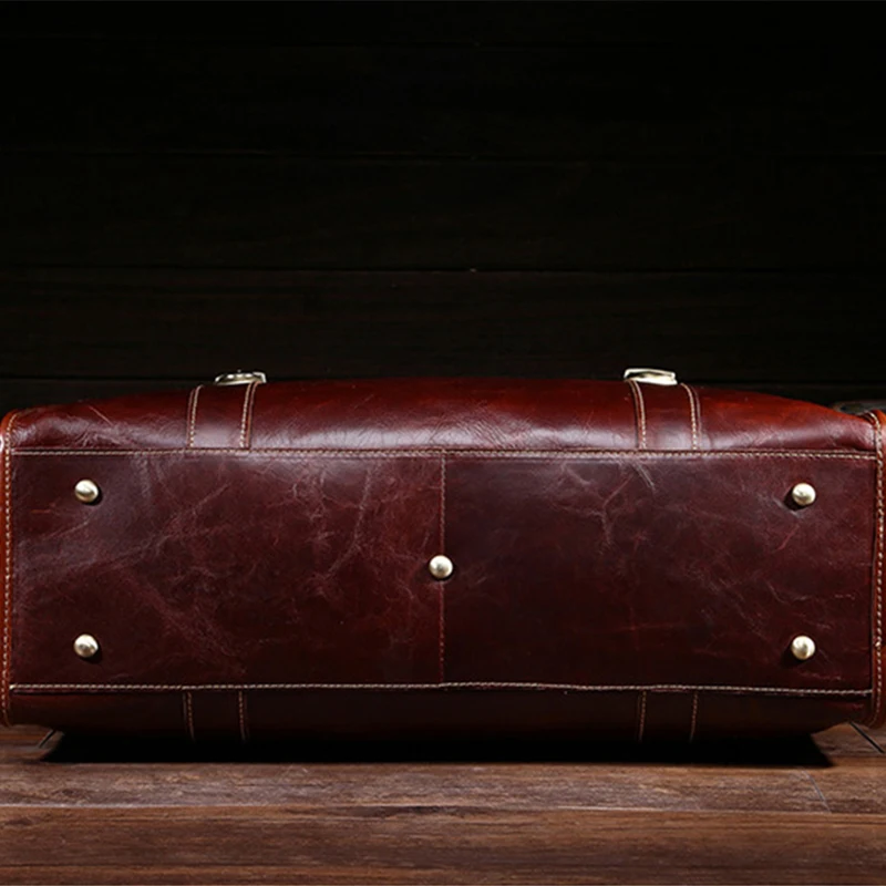 Мужская деловая сумка тоут через плечо вместительный портфель в стиле ретро из