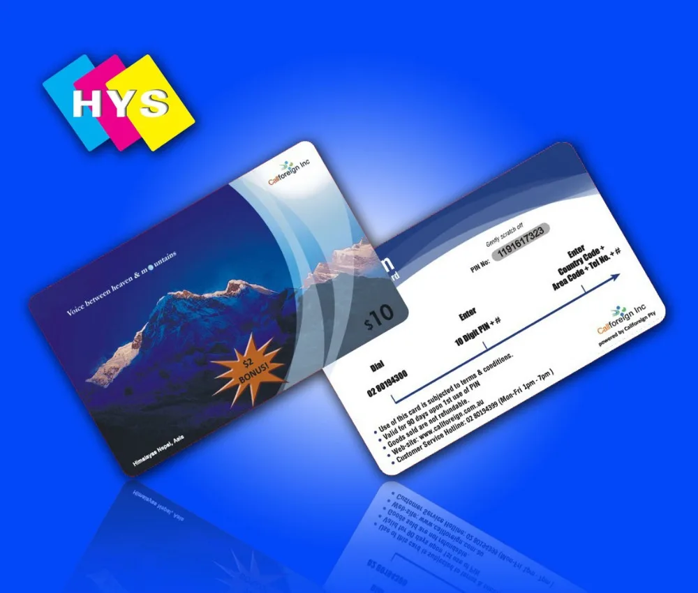 

Scratch business card and plastic card printing