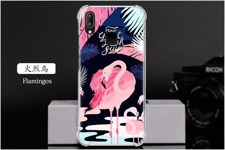 Противоударный чехол для телефона Vivo Y91/Y95/U1/Y91i модный дизайн с подушкой безопасности цветной окрашенный задний Чехол для телефона