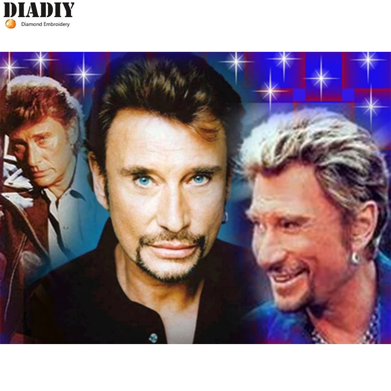 Новый Джонни Холлидей алмазов картина Superstar singer вышивка крестиком круглый дрель