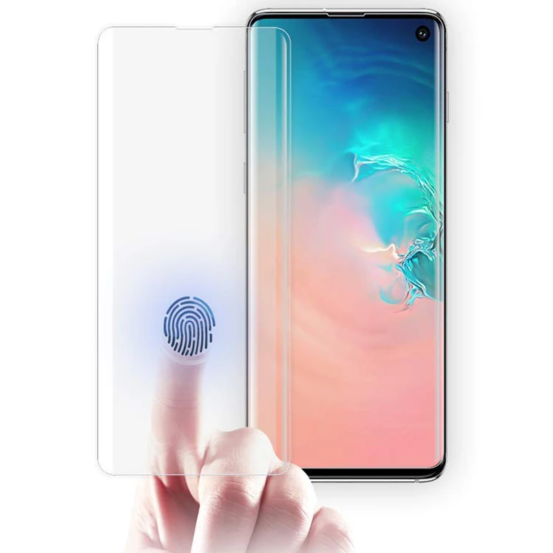 Для samsung Galaxy Note 8 S8 S9 Plus Защитная пленка для экрана полностью изогнутая жидкая УФ прозрачная накладка из закаленного стекла отпечатков пальцев