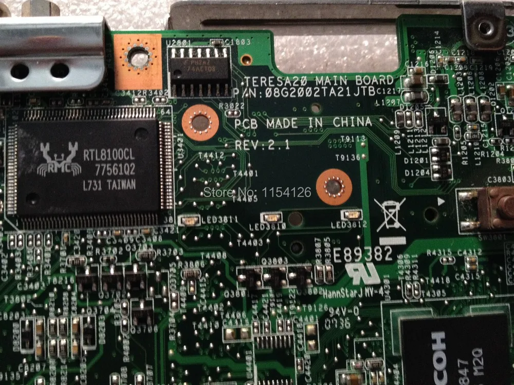 Материнская плата для ноутбука Toshiba H000007290 08G2002TA21JTB satelite L40 GL960 DDR2 разъем pga478 терес 20