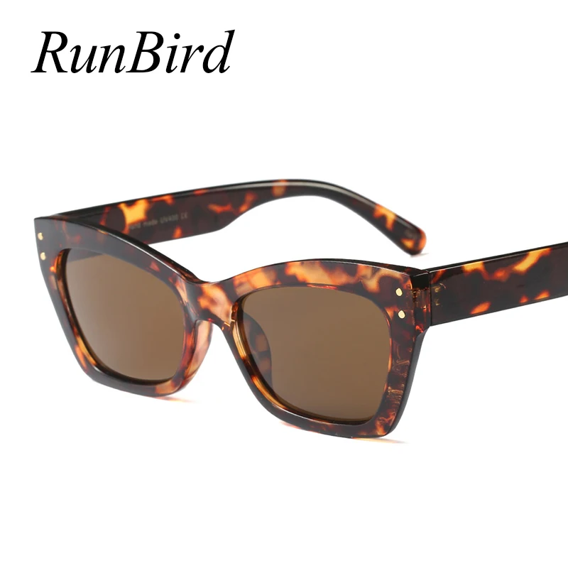 RunBird Винтажные Солнцезащитные очки женские кошачий глаз Роскошные брендовые дизайнерские солнцезащитные очки ретро маленькие красные женские солнцезащитные очки Oculos 5353