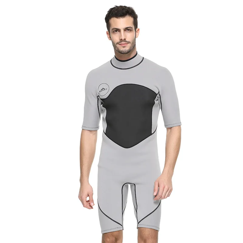 Sbart Neoprene 2mm Men Plus Size Spearfishing Wetsuit Surf Snorkeling Diving Suit Man Short Sleeve One Piece Wet Suits | Спорт и