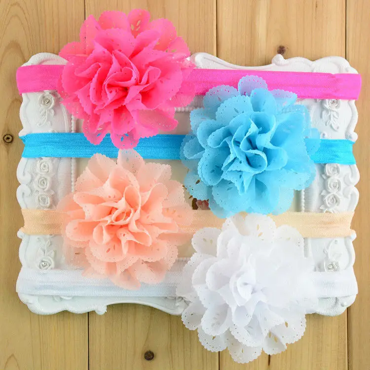30 шт./лот эластичные повязки на голову для девочек Мягкая повязка с 3