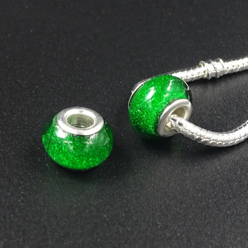 12 шт./лот свободные бусины из смолы подходят для браслетов Pandora с подвесками и