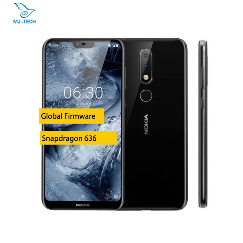 Мобильный телефон Nokia X6 6 ГБ 64 Гб 5 8 дюймов 18:9 FHD Восьмиядерный процессор Snapdragon 636 3060