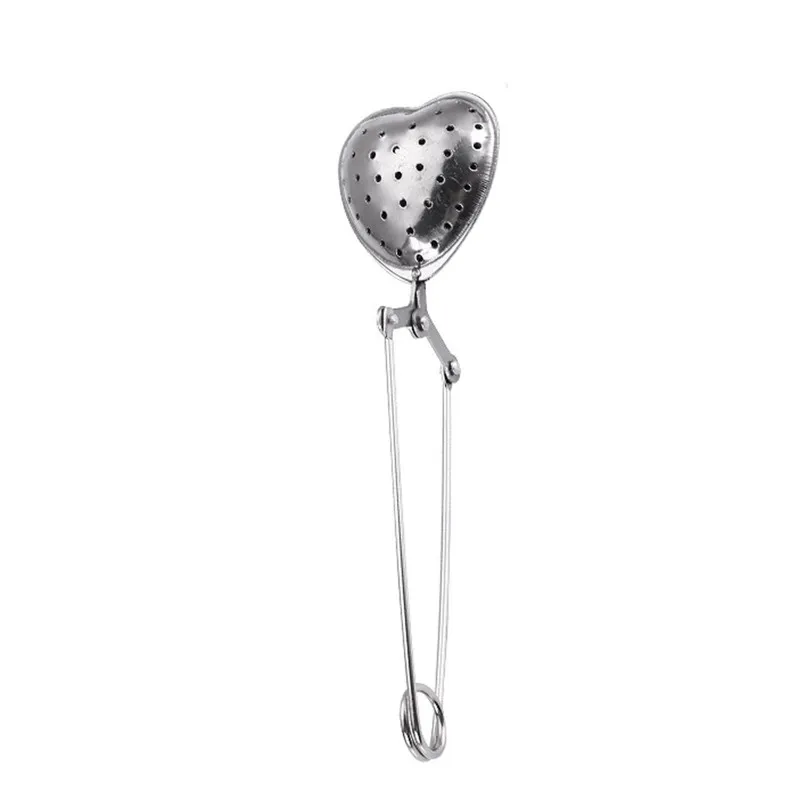 Hot Heart ShapePractical Snap Stainless Steel Mesh Tea Ball Infuser Strainer Filter with Handle | Дом и сад