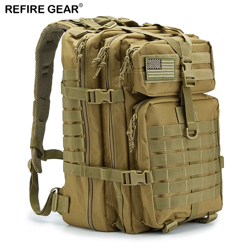Уличный тактический рюкзак Refire Gear вместительная армейская водонепроницаемая