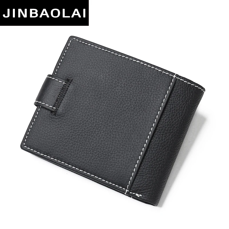 Кошелек JINBAOLAI из натуральной кожи мужские кошельки кошелек держатель для денег и