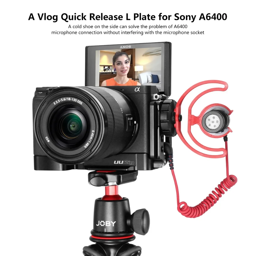 UURig R006 для SONY A6400 Vlog быстросъемная L образная пластина вертикальный