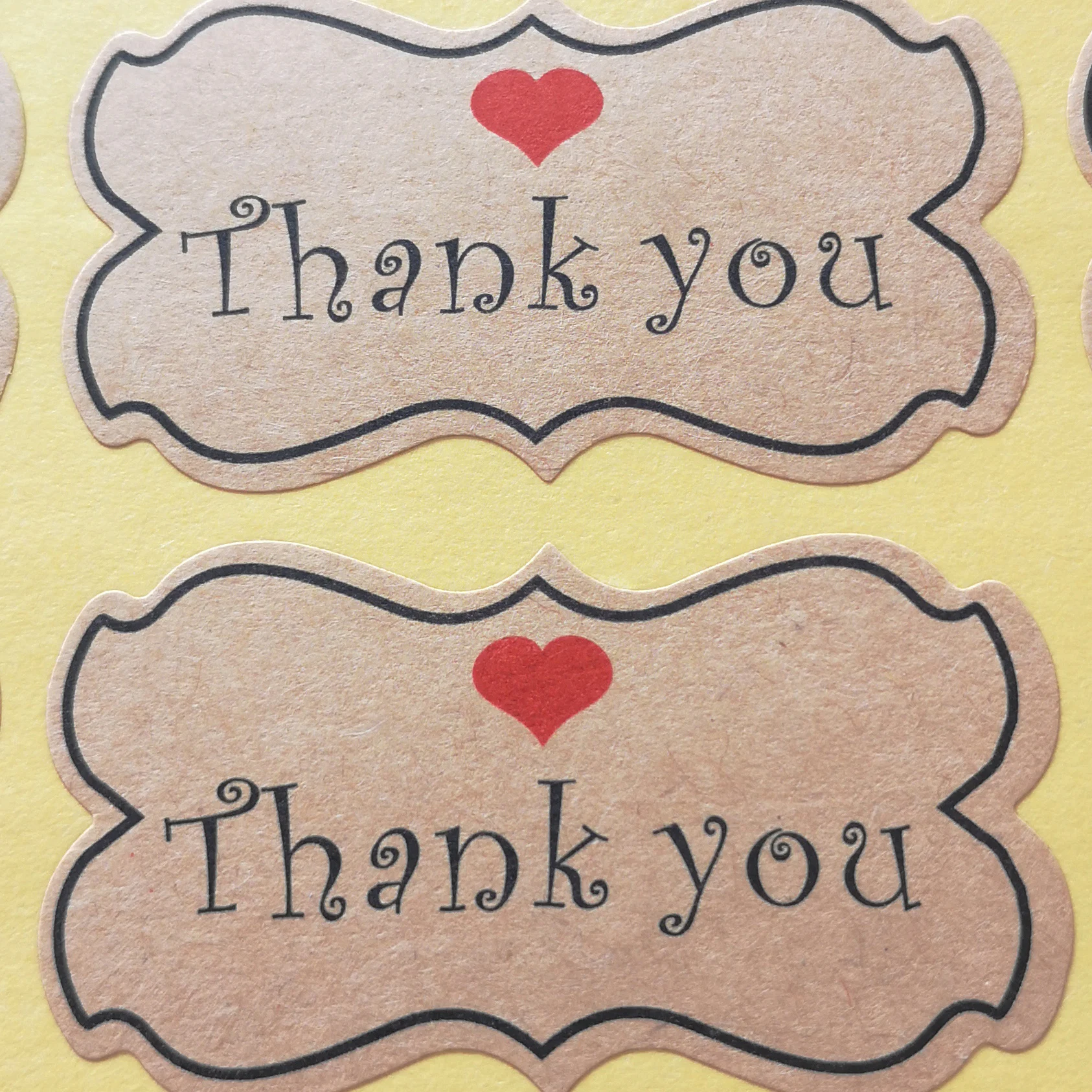 3600 stickers/lot 32x58mm THANK YOU Self-adhesive kraft paper sealing label sticker for packing, Item No.TK33