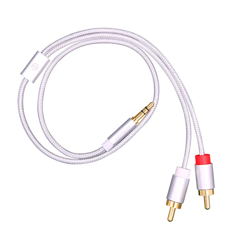 Аудиокабель RCA HIFI со штекером 3 5 мм на штекер 2RCA AUX кабели 0 м 1 для домашнего