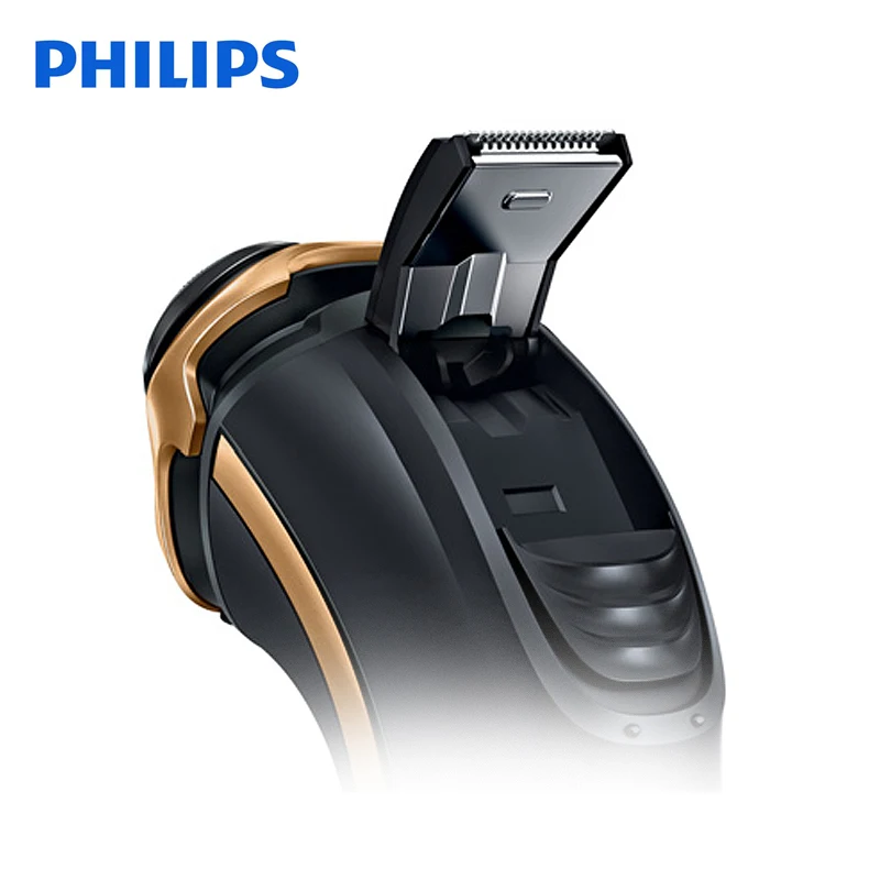 Профессиональная Бритва Philips электробритва AT798 роторная перезаряжаемая с тройными плавающими лезвиями для сухого и влажного бритья для Мужской бритвы