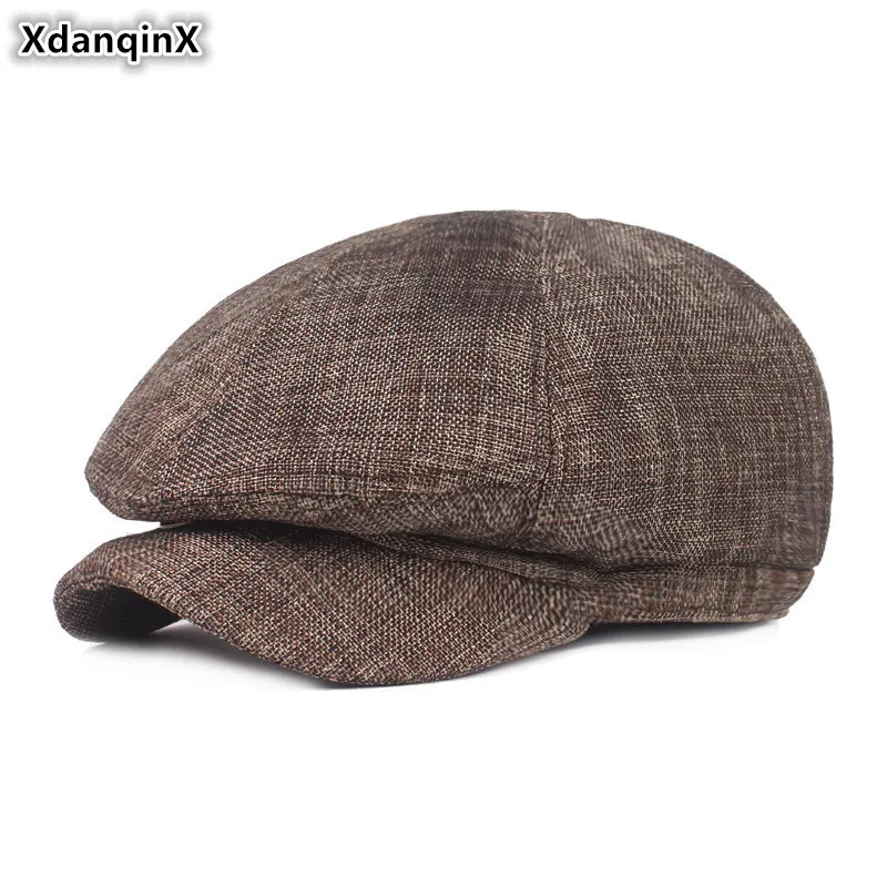 Бейсболка XdanqinX берет для папы простой модный дышащий новинка 2019 льняные мужские
