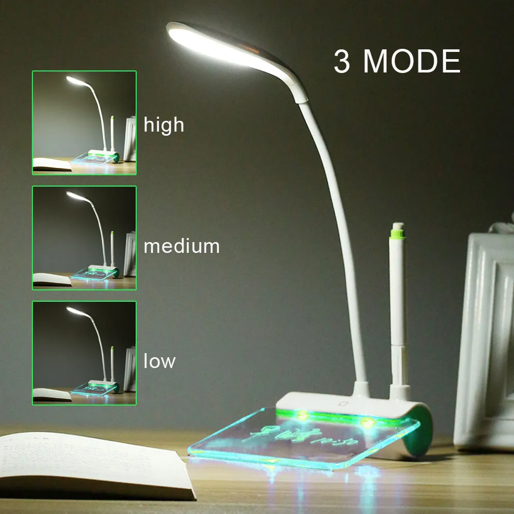 3 режима регулируемое гибкое сенсорное управление USB перезаряжаемое LED сообщение