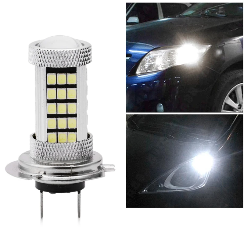 DC 12V H7 2835 63 светодиодный 6000 К автомобиля проектор противотуманная фара светильник