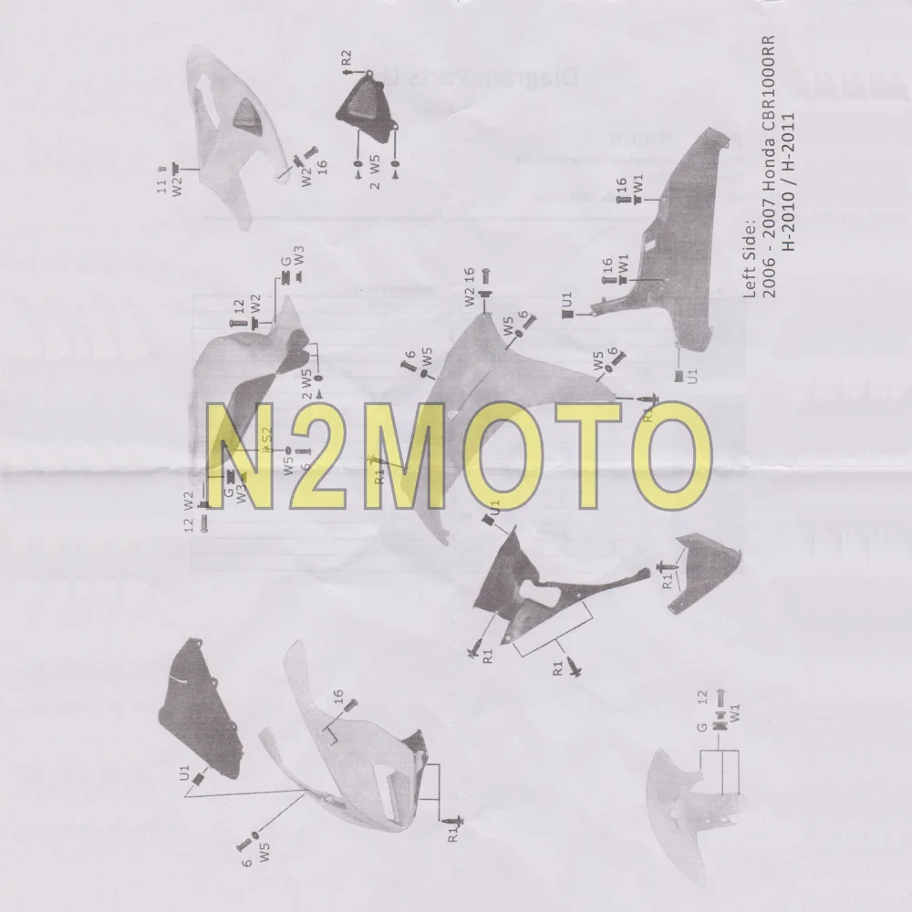 Мотоцикл из нержавеющей стали 144 шт полный обтекатель болт установить комплект