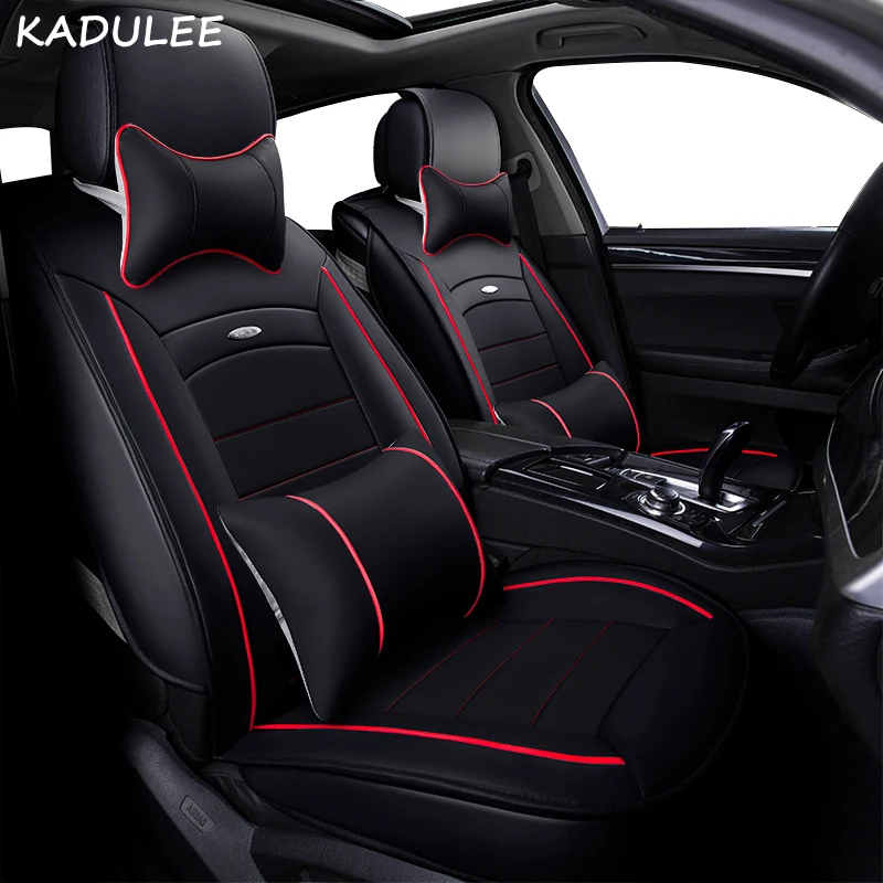 

KADULEE pu leather car seat cover for toyota auris fiat bravo nissan note alfa romeo giulietta mitsubishi lancer car accessories