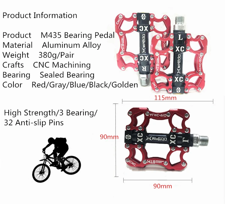 Велосипедные педали MTB BMX герметичные 3 подшипника бутсы колышки велосипедные педали алюминиевый сплав дорожный Горный Цикл противоскользящие велосипедные аксессуары