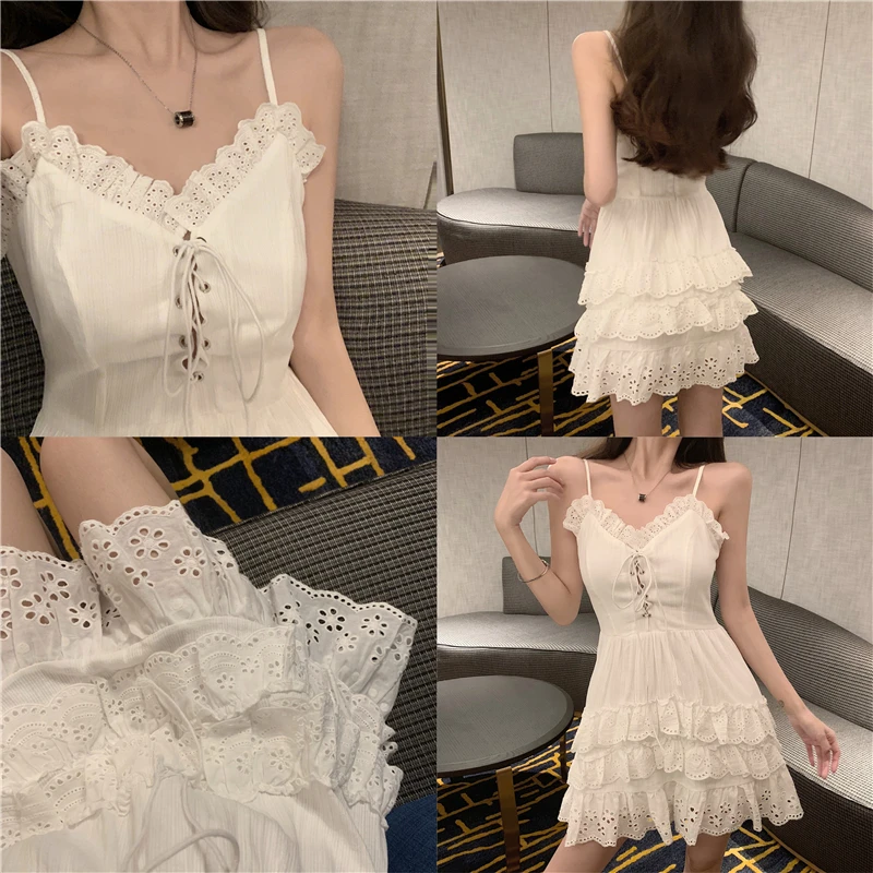 2019 летнее женское пикантное платье vestidos De Verano кружевное мини трапециевидной