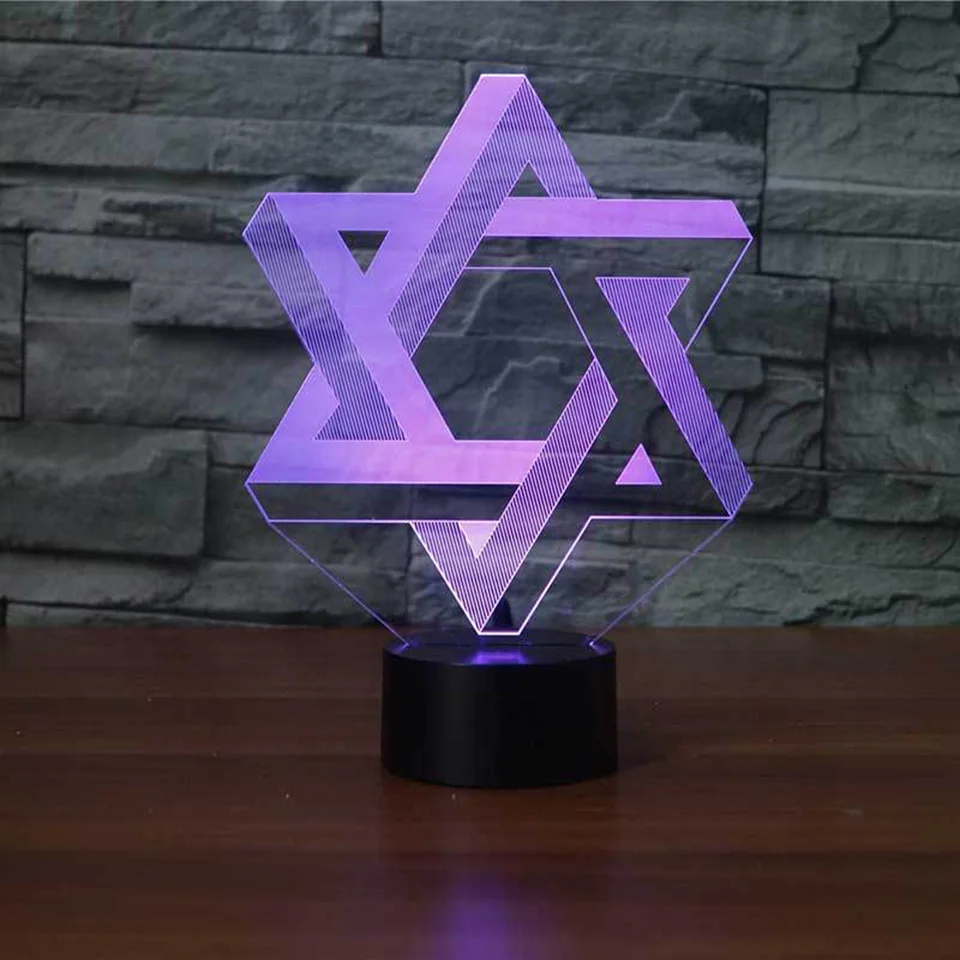USB креативная звезда 3D Ночник LED Luminaria настольная лампа визуальная Veilleuse сенсорная