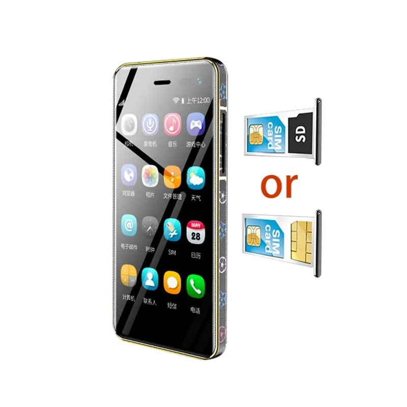 Ulcool U2 Android 8,1 мини портативный сотовый телефон 4G Lte 3,1" четырехъядерный двойной SIM телефон кожаный роскошный маленький смартфон
