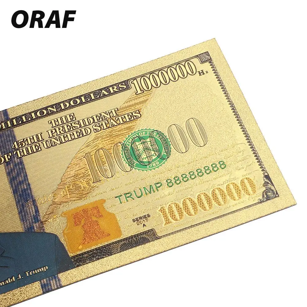 10 миллиард Трампа 24K позолоченные долларов антикварные памятные Примечания