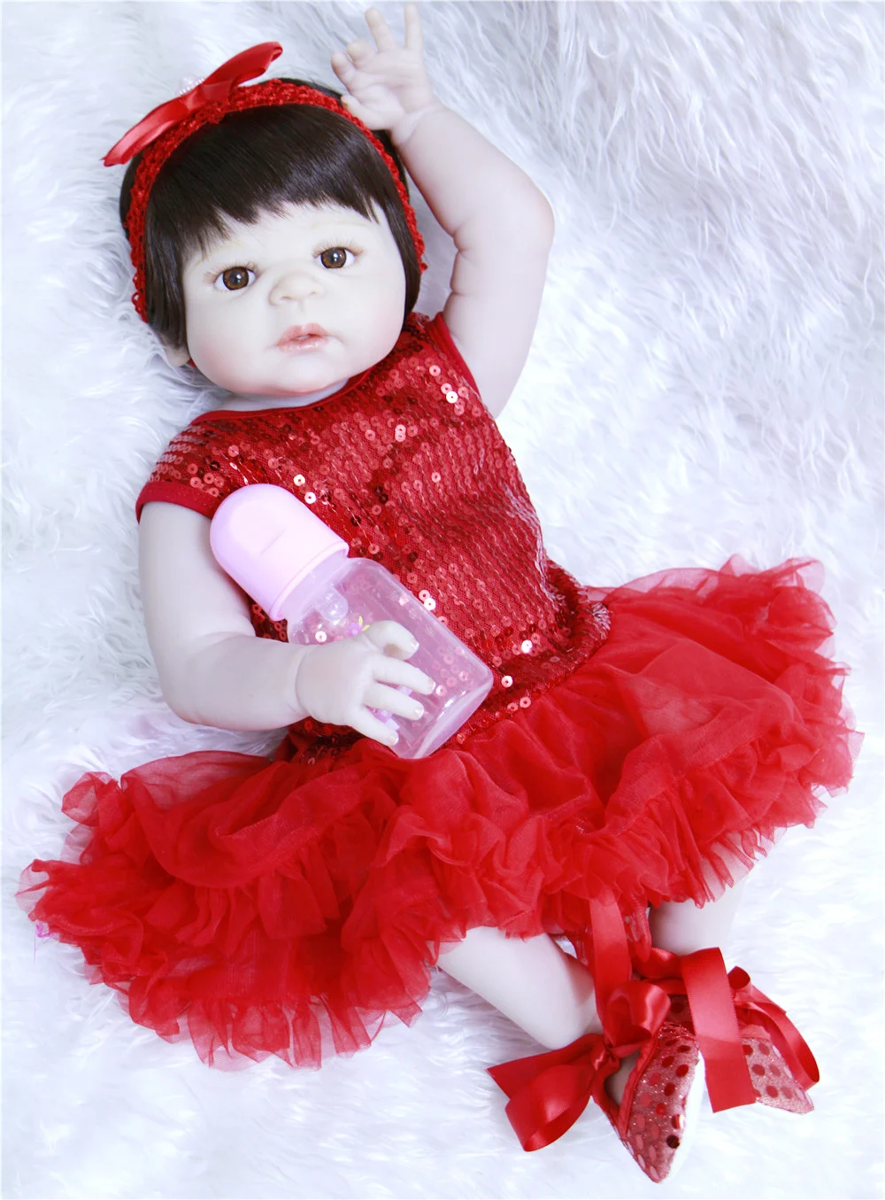 NPK 23 &quotвсего тела силикона Reborn Baby принцесса кукла игрушка купаться играть дома