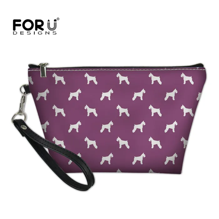 Y3828Z8 FORUDESIGNS Для женщин косметичка Шнауцер любовь узор из искусственной кожи косметический сумка-Органайзер для путешествий косметолог Vanity комплект туалетных принадлежностей сумка - Цвет: Y3828Z8