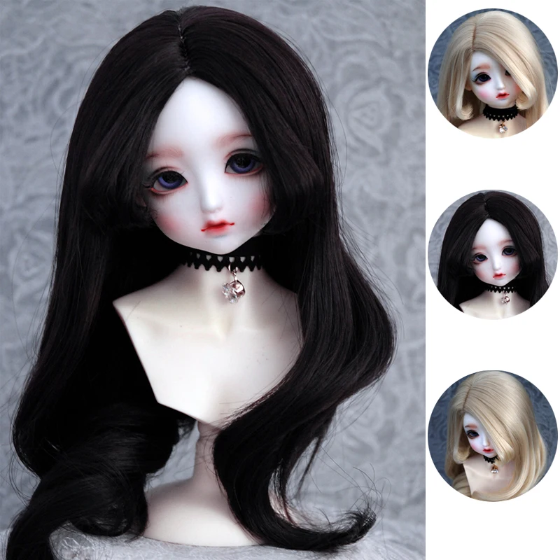 Волосы Allaosify bjd 1/3 1/4 1/6 кукла BJD высокотемпературный парик для девушек длинные