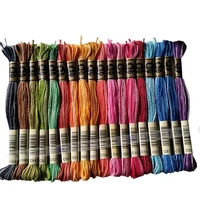 18pcs gradient diy cross stich cotton 18pcslot rainbow colorful cross stitch floss threads 8mpiece 18 colors