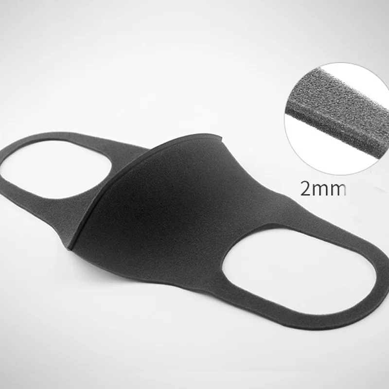 Губка Симпатичные PM2.5 Анти-Туман Маска Black Dust нос фильтр ветронепроницаемая маска для лица, муфельной бактерий гриппа ткань тканевый респиратор