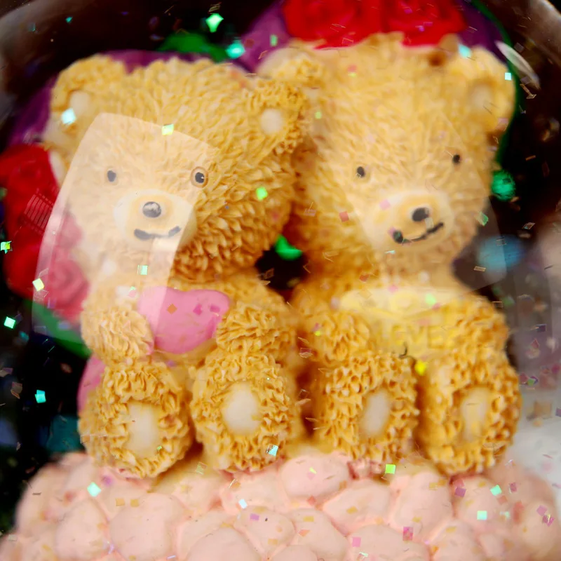 Музыкальная шкатулка Lover со стразами в виде снежинок|snow music box|music boxmusic box glass |