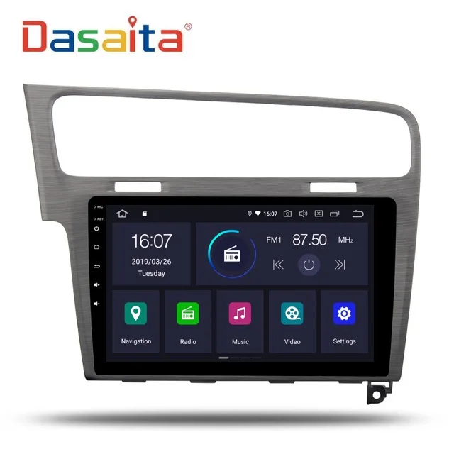Silver DSP Android 9,0 Автомагнитола 2 Din gps Navi для Volkswagen Golf 7 2013 PX6 DSP ips экран 4 Гб+ 64 Гб RDS wifi - Цвет: Silver DSP
