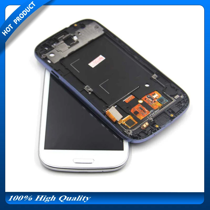 Для samsung Galaxy S3 III i9300 сенсорный экран панель дигитайзер сенсор стекло + ЖК дисплей