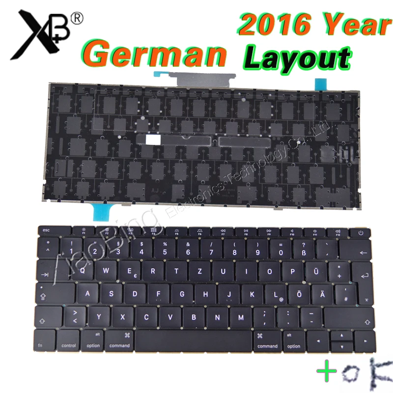Новый ноутбук A1534 немецкая GR клавиатура с подсветкой + винты для Macbook 12 &quotA1534 DE Deutsch
