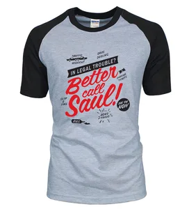 Футболка мужская с принтом надписи TV Show Better Call Saul, 100% хлопок, реглан, уличная одежда в стиле хип-хоп, Новинка лета 2021
