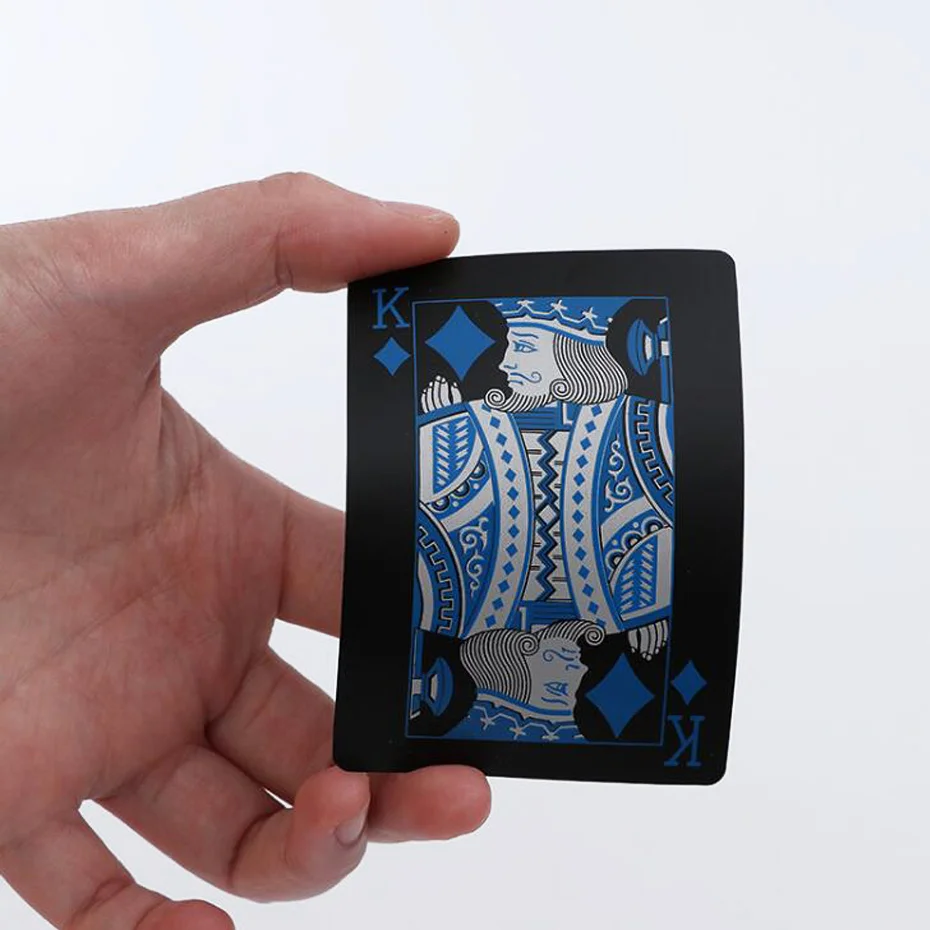 2 компл./лот Водонепроницаемый Пластик ПВХ черный игральных карт красные синие